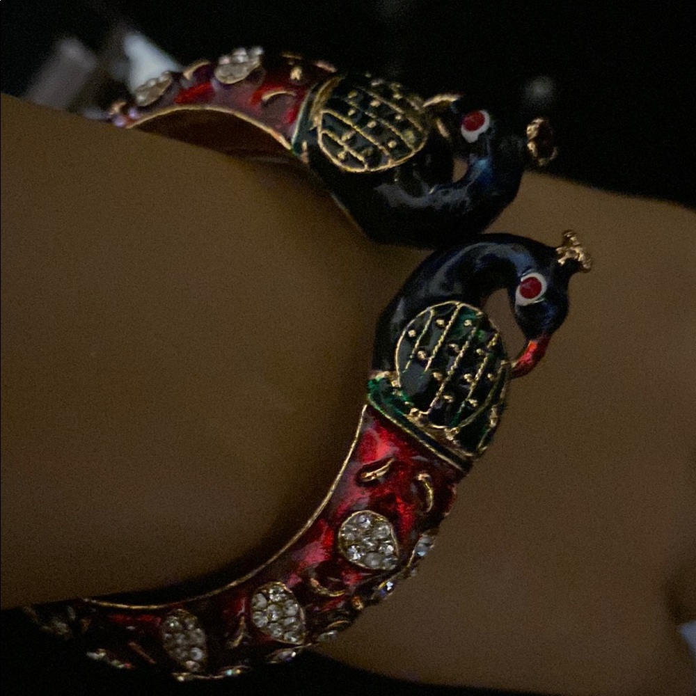 Elegant Peacock Design Bangle
